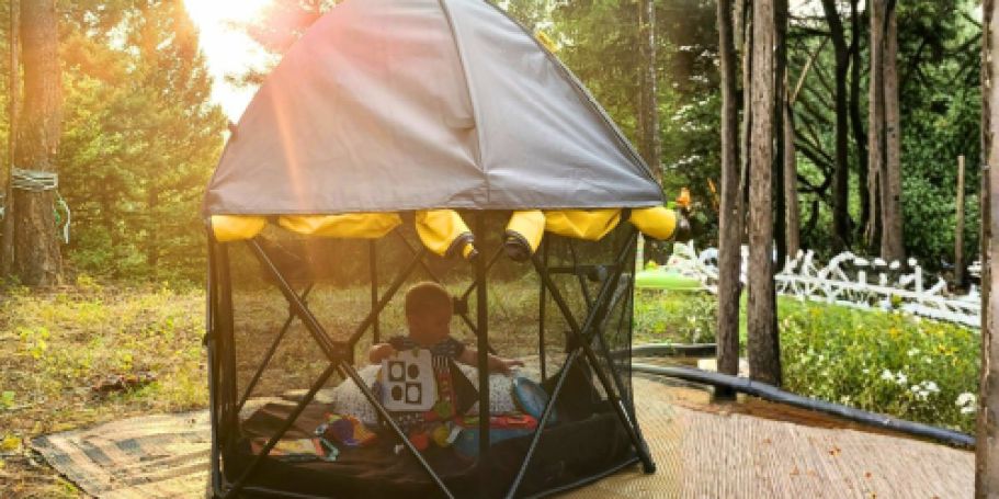 Evenflo Playard Only $57.80 Shipped on Amazon (UPF 50+ Sun Protection!)