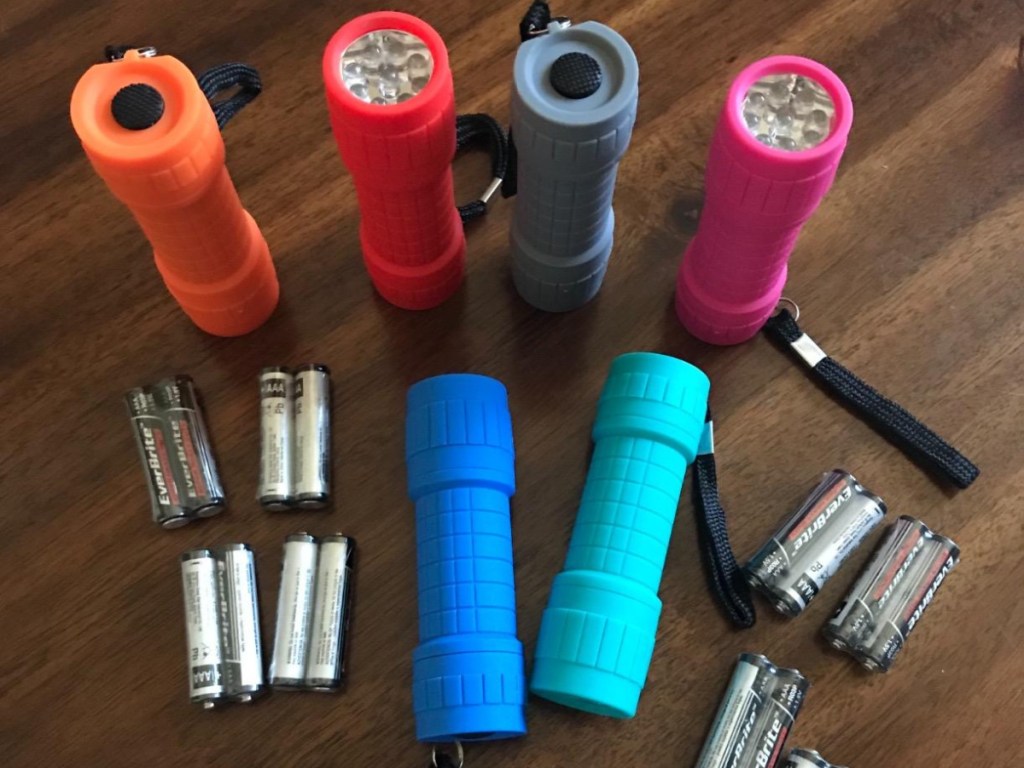 flashlights and batteries