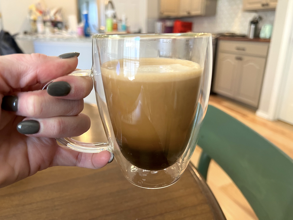 Combler Iridescent Coffee Mug, Glass Coffee Mugs, Glass Iced Coffee Cups  Set of 2, Vintage Drinking …See more Combler Iridescent Coffee Mug, Glass