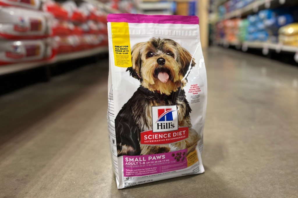 dog food in store aisle