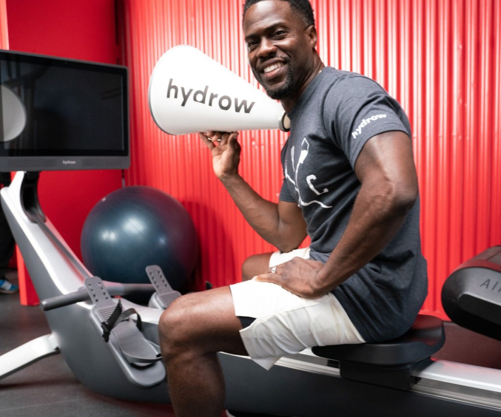 kevin hart on hydrow machine
