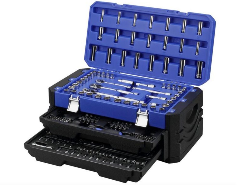 blue toolbox opened