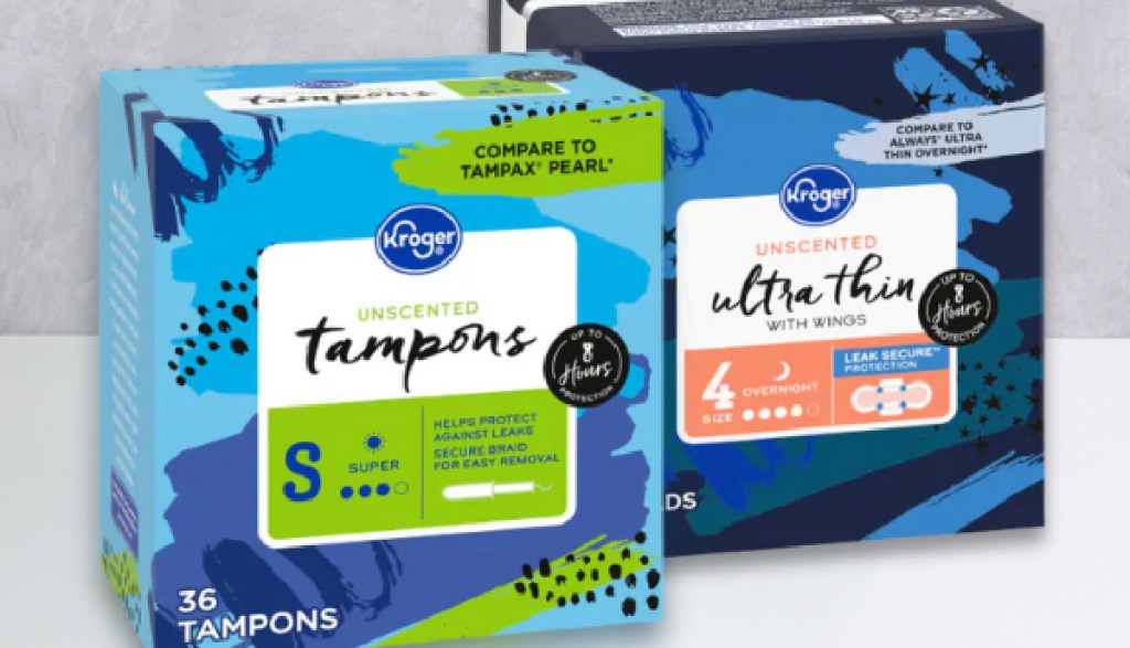 kroger pads and tampons