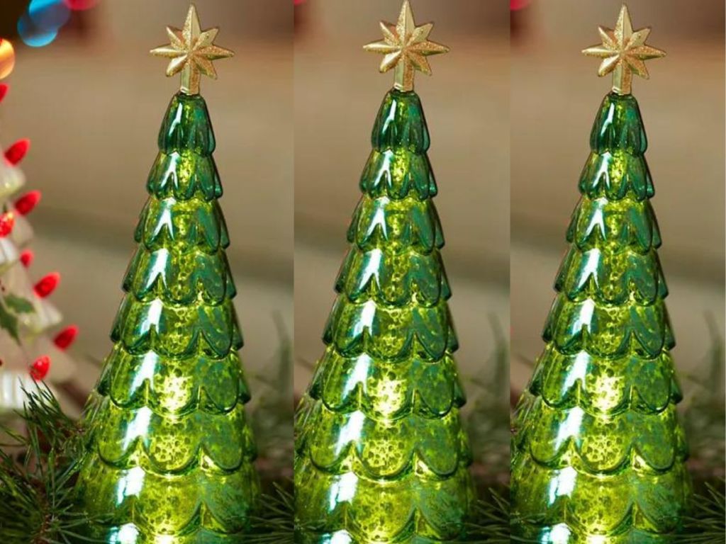 glass Christmas trees