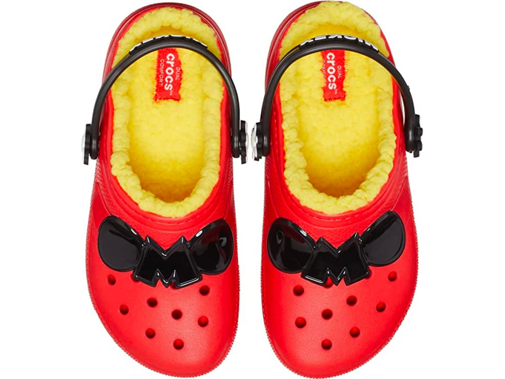 disney mickey mouse red and black crocs