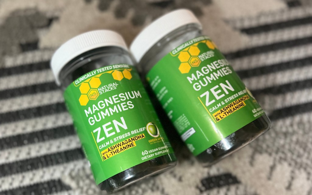 to bottles of zen magnesium gummies