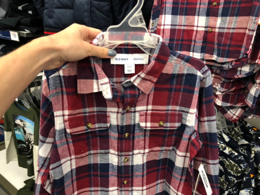 old navy boys flannel