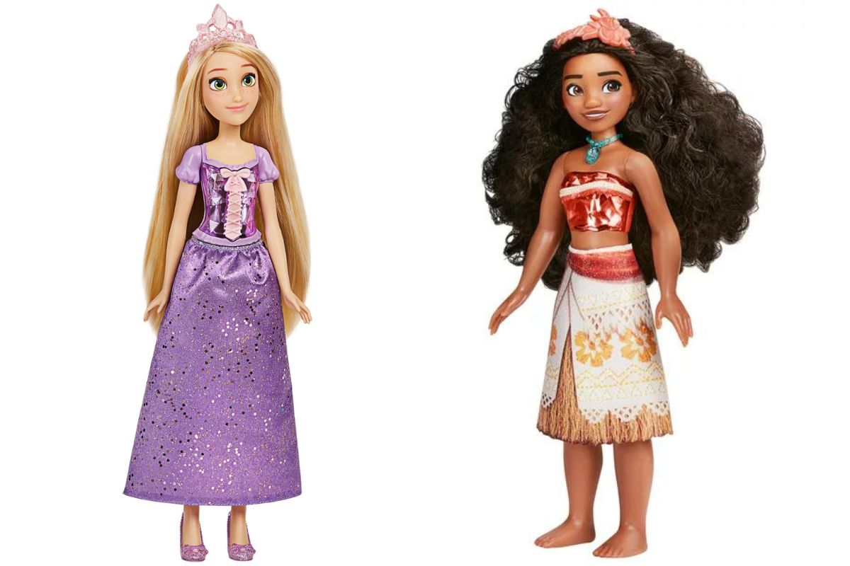 rapunzel and moana disney royal shimmer princess dolls