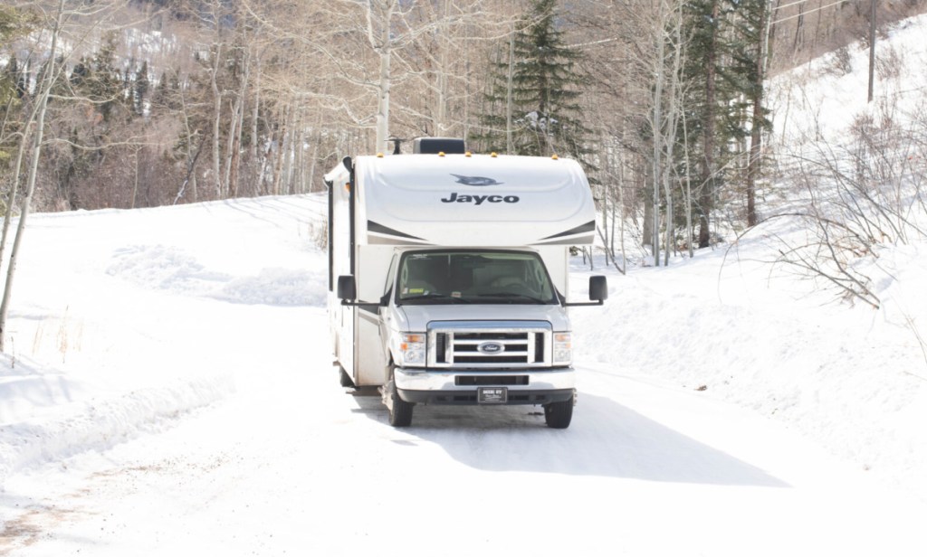 rv in winter from rvshare