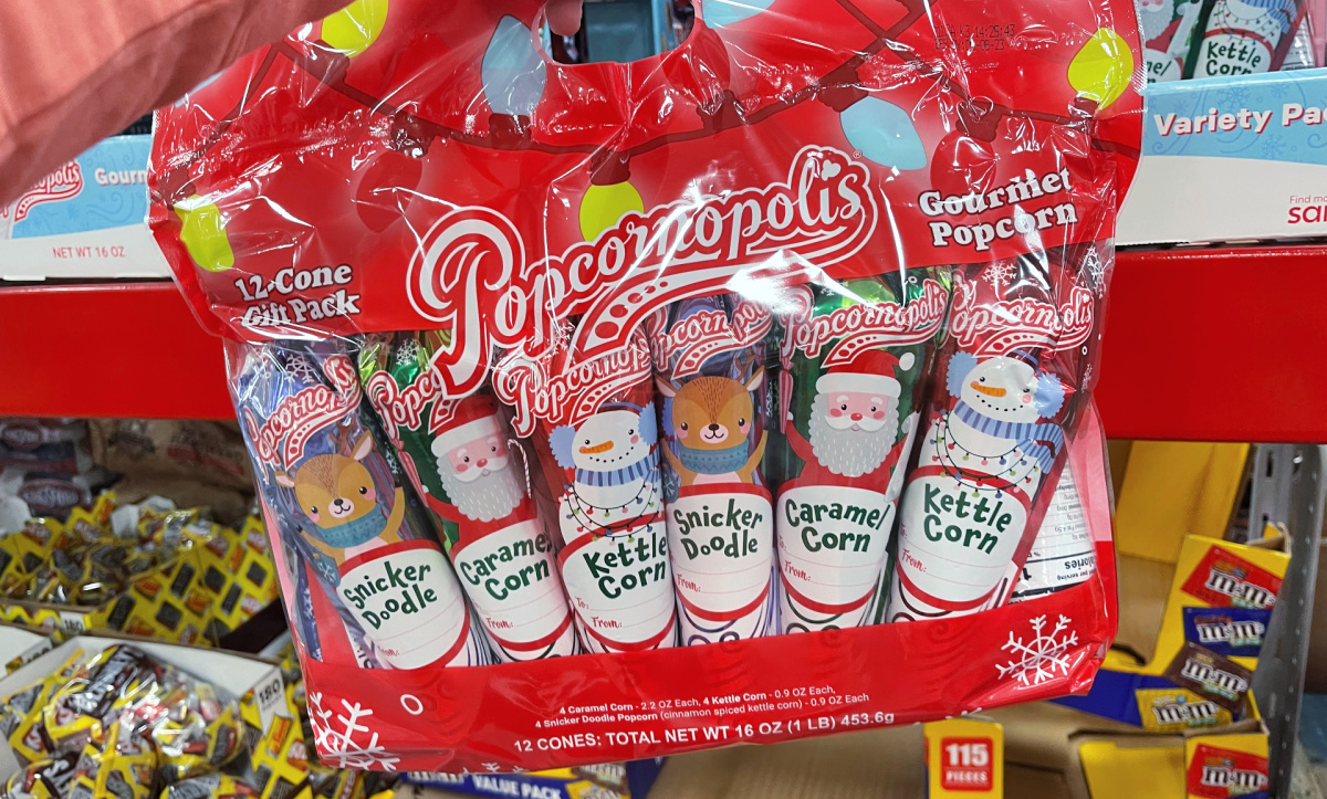sams club christmas treats popcorn cones