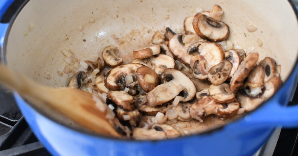 sauteed mushroom and shallot