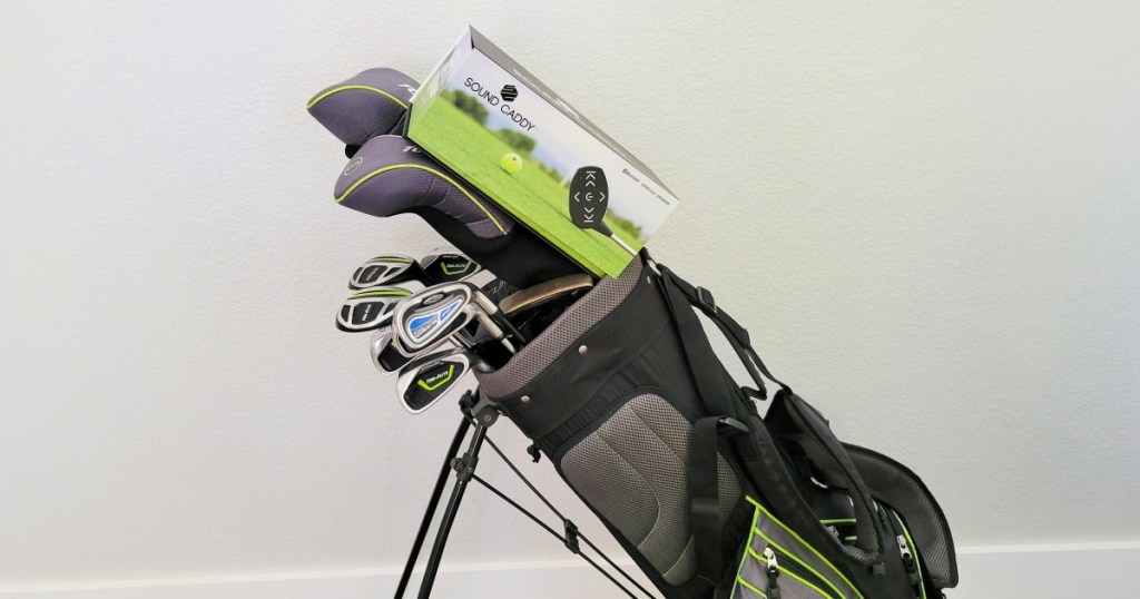 sound caddy in a golf bag
