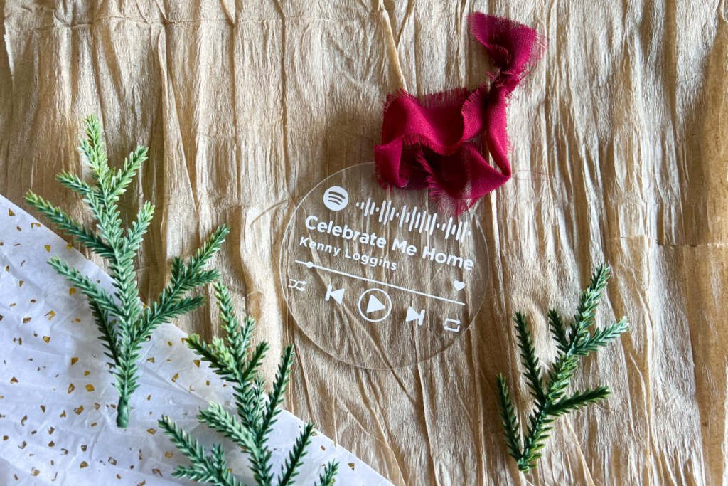 unique ornament with song on it