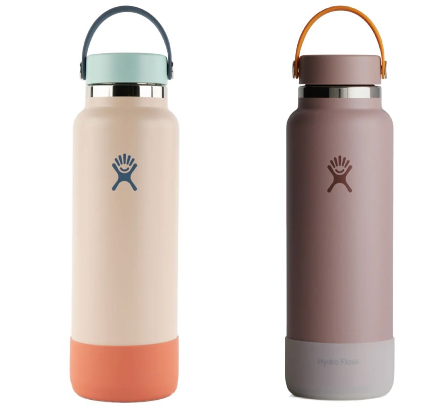 two hydroflask botles