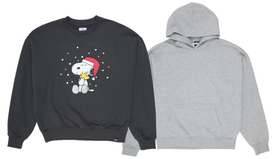 two mens sweatshirts