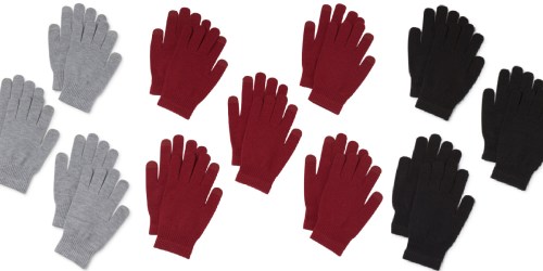 Time and Tru Touch Screen Gloves 5-Pack Only $6.49 on Walmart.com (Just $1.30 Per Pair)