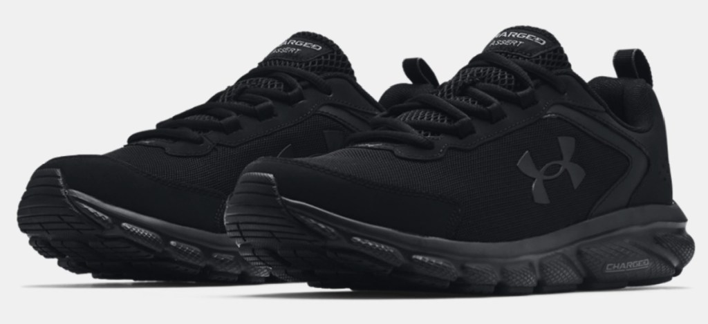 all black running shoes