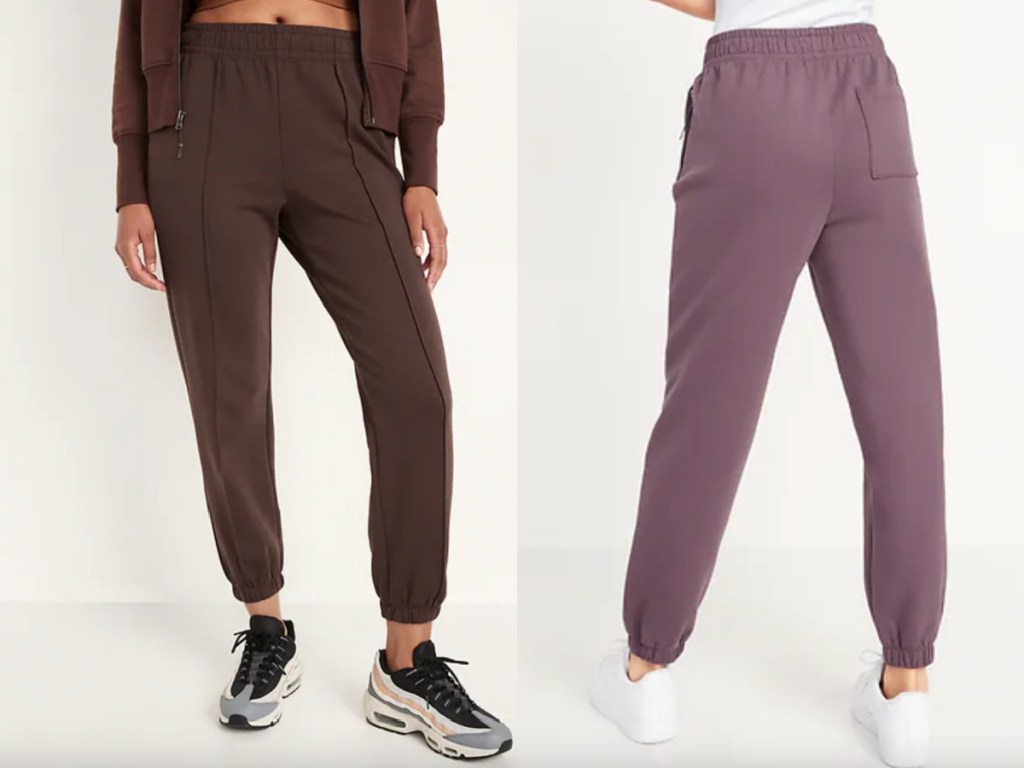brown and mauve old navy joggers
