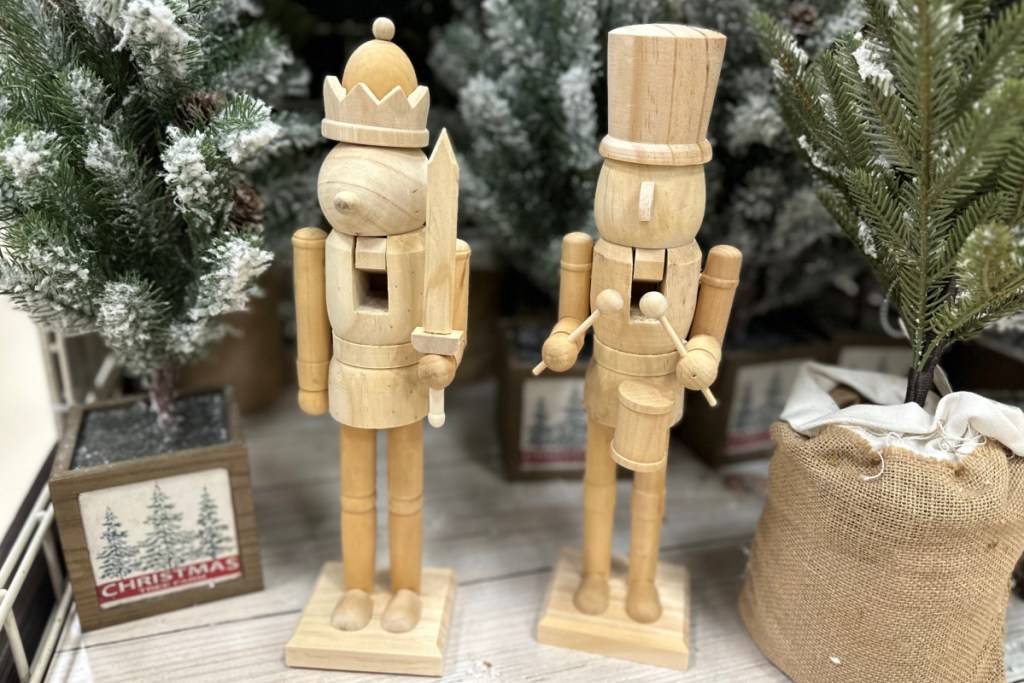 two wooden nutcrackers