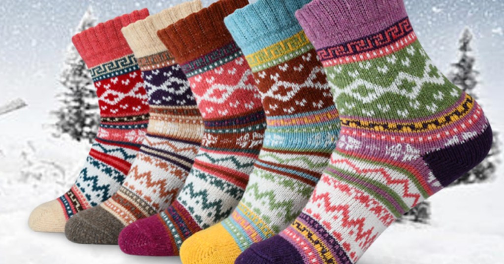 Women's Wool Socks 5Pack w/ Gift Box JUST 10.99 on Amazon!