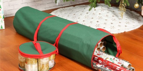Wrapping Paper Storage Bag Just $6.43 Shipped for Amazon Prime Members | Holds Up to 25 Rolls + Ribbon