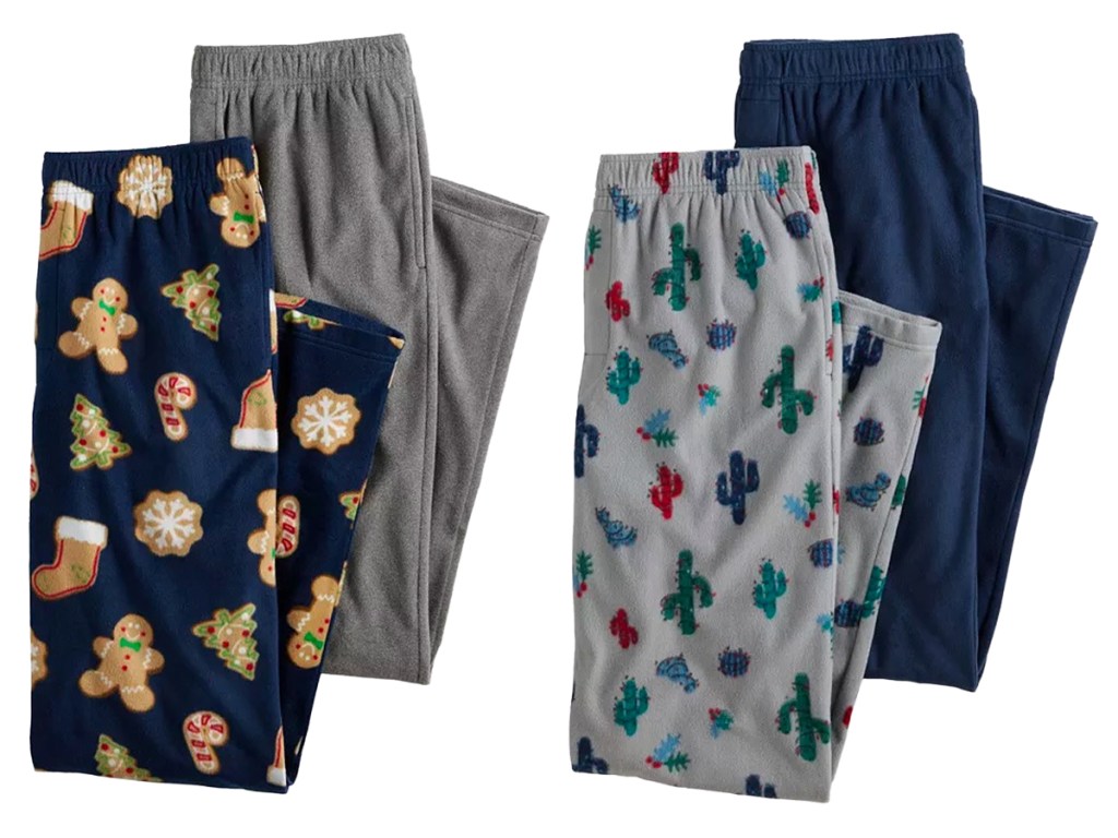 2-Pack Christms Fleece Pajama Pants