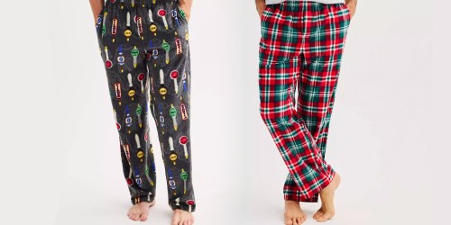 Kohl’s Men’s Christmas Fleece Pajama Pants 2-Pack Only $10.19 (Regularly $30)