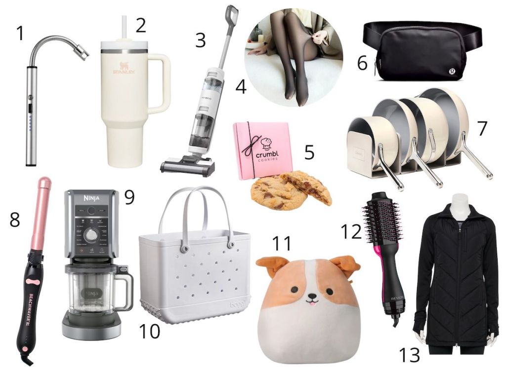 collage with numbered stock photos of best new products of 2022