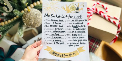 Elevate Your 2024 with Our Free New Year’s Bucket List Printable – A Fun & Festive NYE Activity!