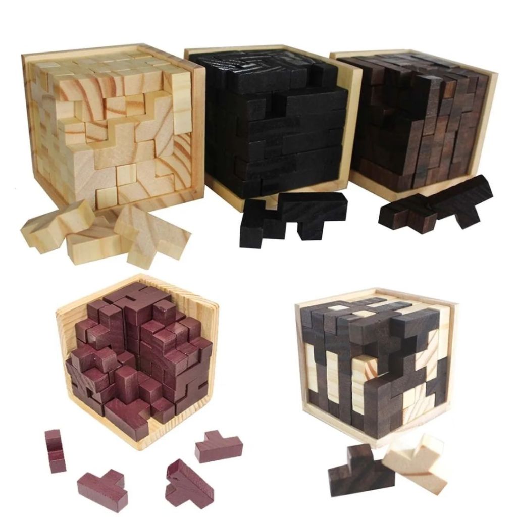 Wooden Brain Teaser 3D Puzzles | 54 Piece