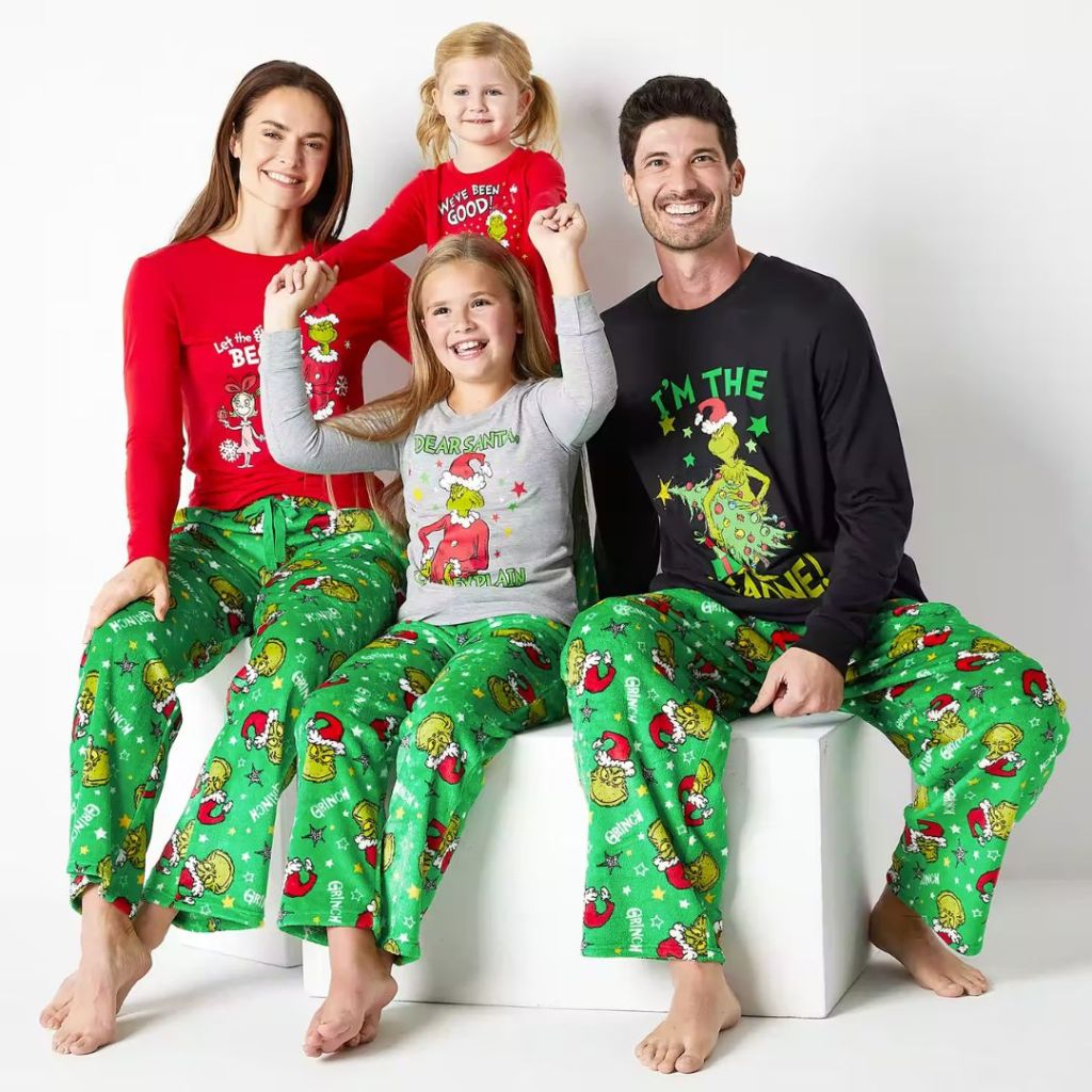 Dr. Suess' The Grinch Family Matching Pajamas 