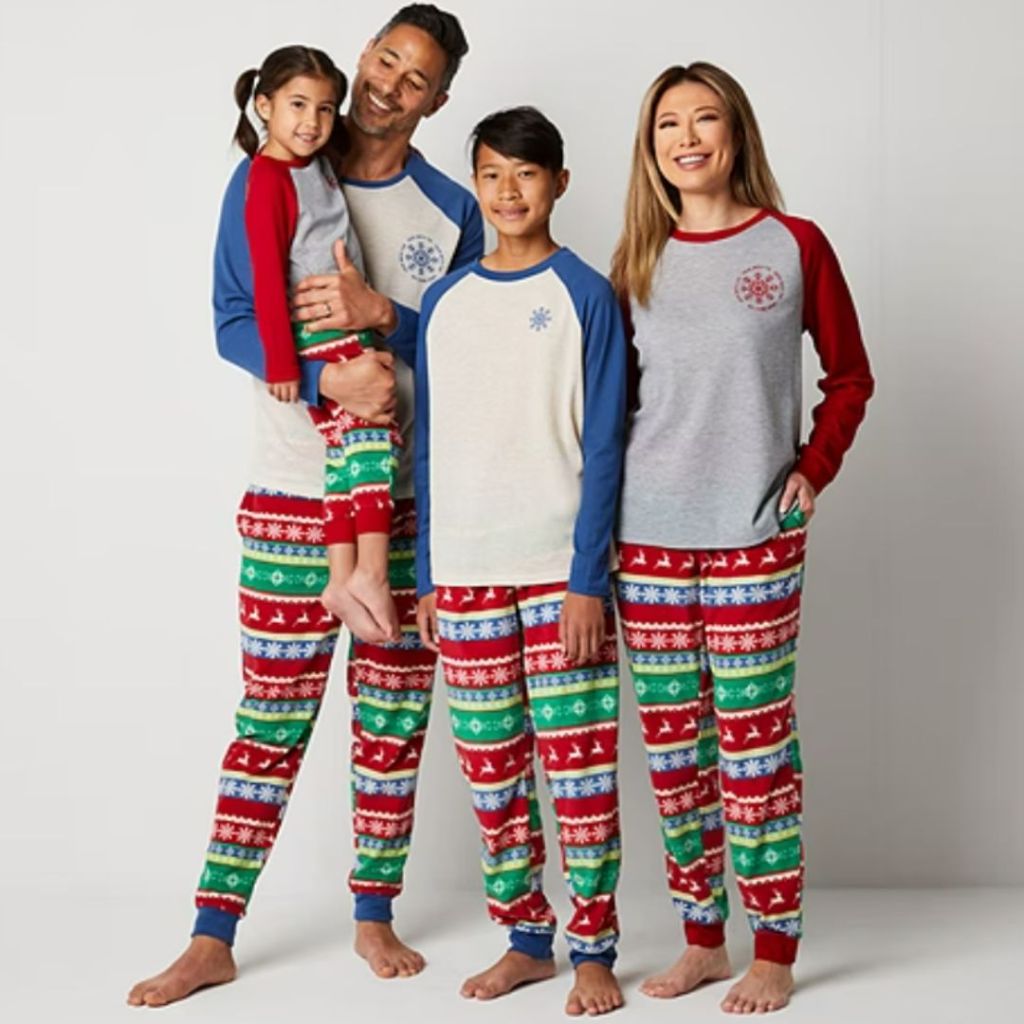 Snowflake Fairisle Matching Family Pajamas