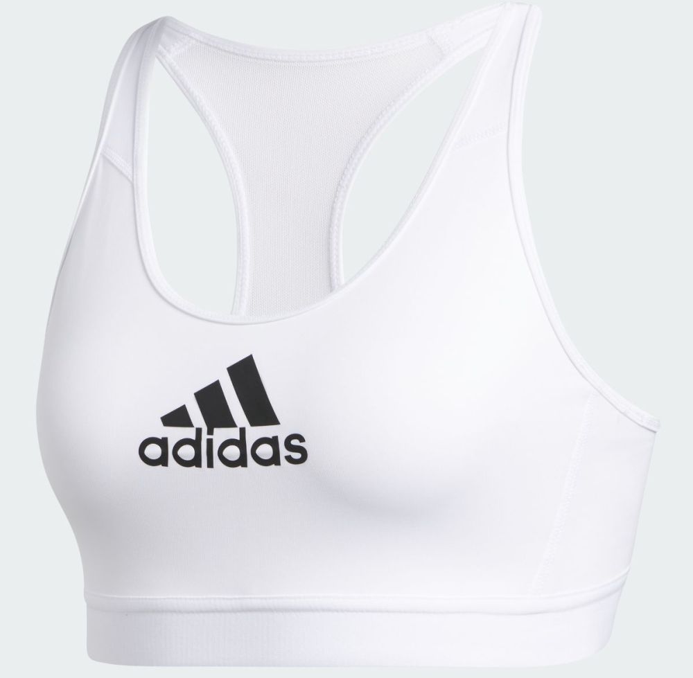 White Adidas don't rest alphaskin sports bra