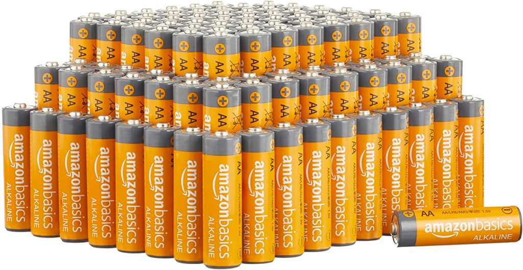 100 amazon basics AA batteries