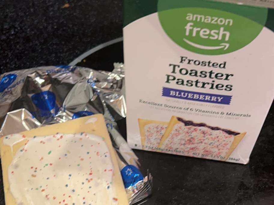 Amazon Fresh Frosted Blueberry Toaster Pastries
