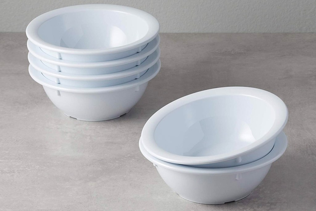 Amazon Commercial White Melamine Bowls