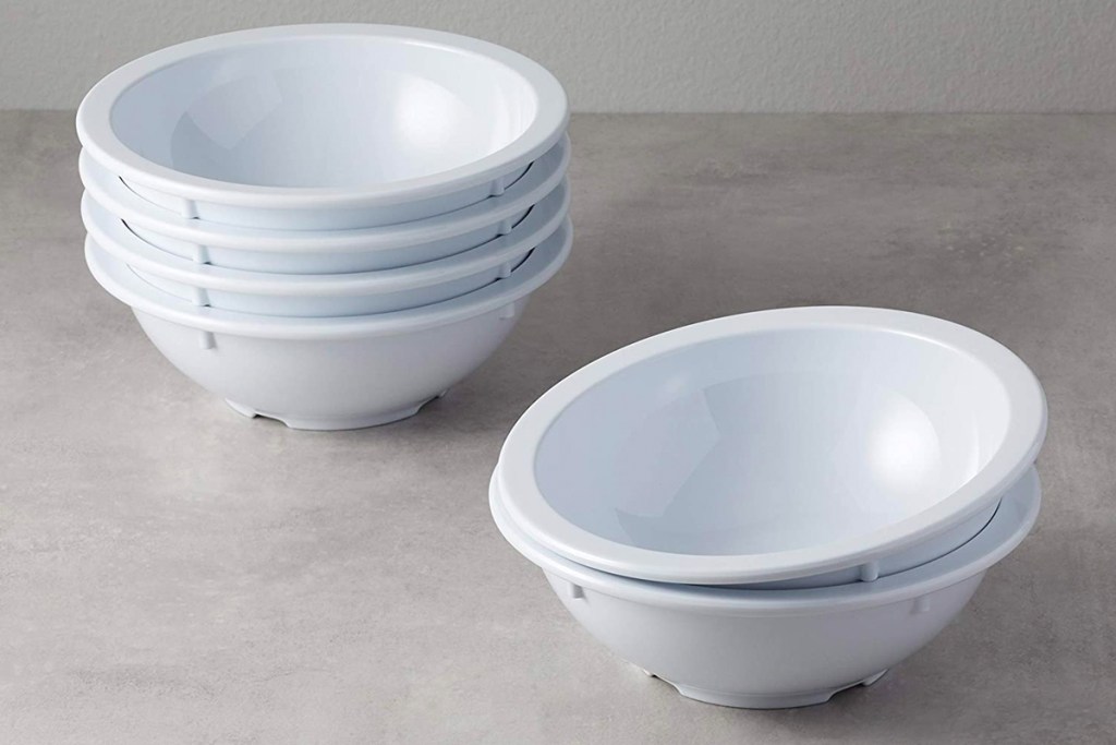 Amazon Commercial White Melamine Bowls