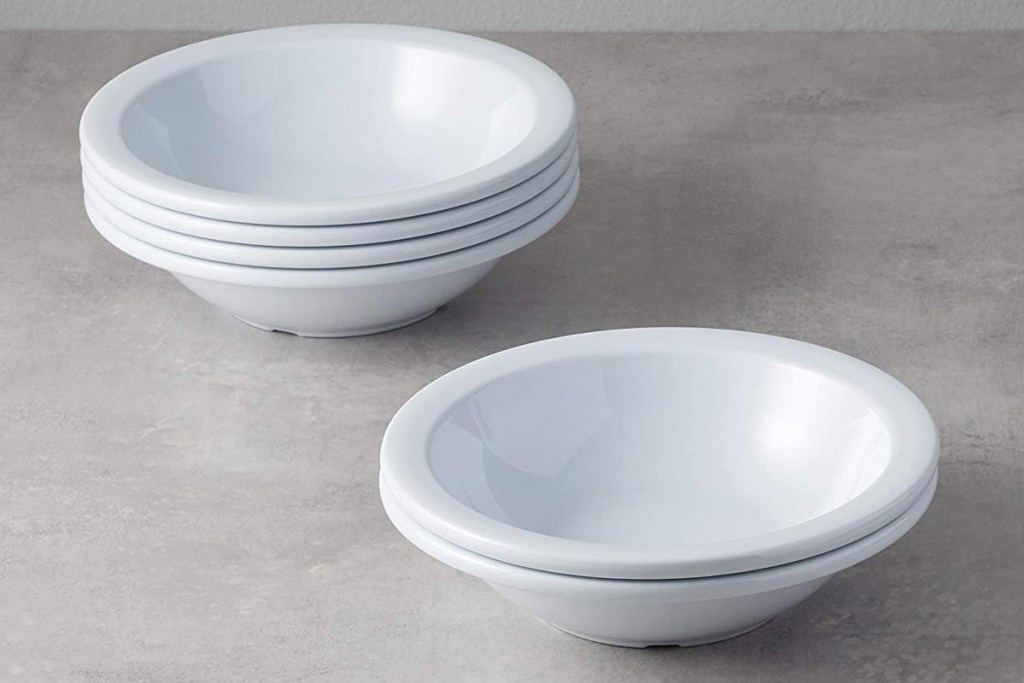 Amazon Commercial White Melamine Bowls