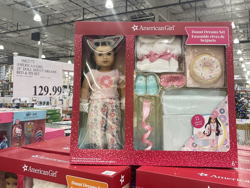 American Girl Doll Set on display at Costco
