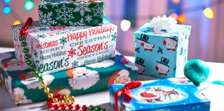 Reversible Christmas Wrapping Paper 4-Pack Only $4 on Walmart.com (Reg. $17)