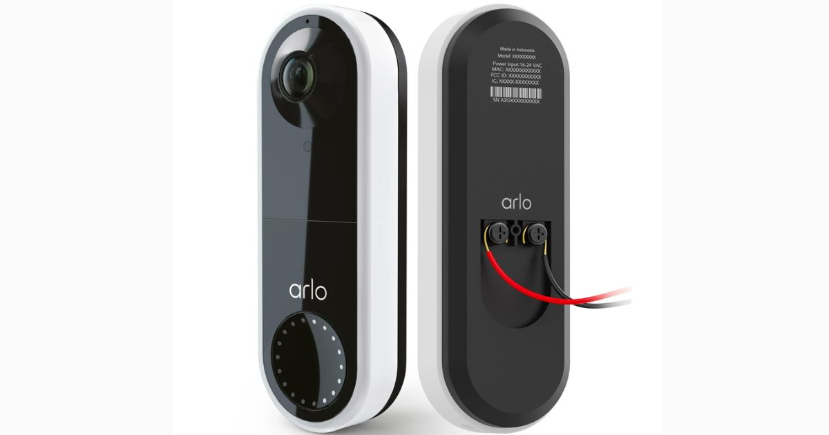 Arlo Essential wired doorbell with security camera
