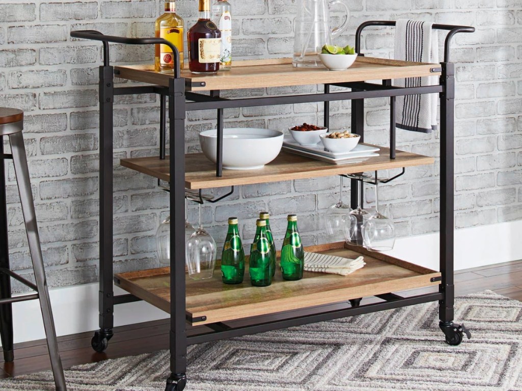 Better Homes & Gardens Crossmill Metal Bar Cart