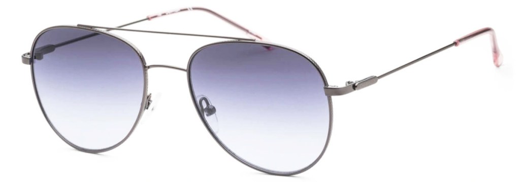 Calvin Klein sunglasses with purple lenses