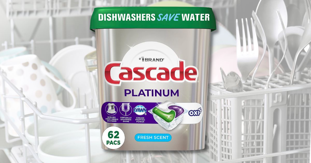 Cascade Platinum Dishwasher Pods 62Count Just 13.97 Shipped on Amazon