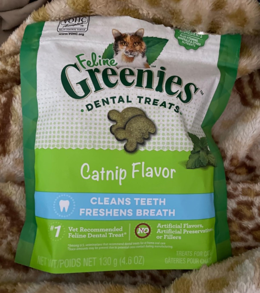 Greenies for Cats in the catnip flavor is one of the best amazon stocking stuffers for cats