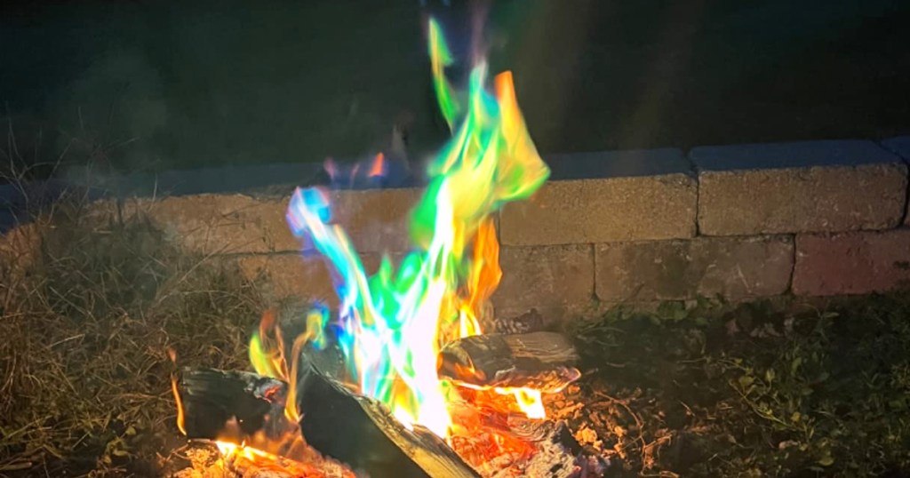 colorful flames of fire