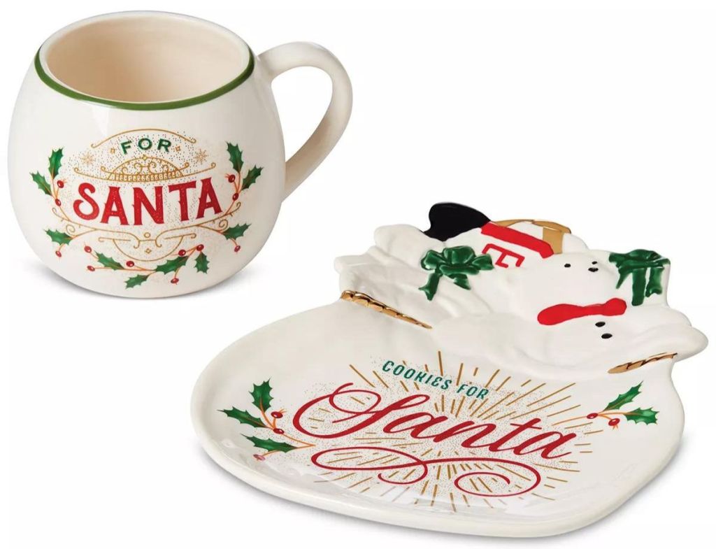 Lenox Cookies for santa mug and plate set