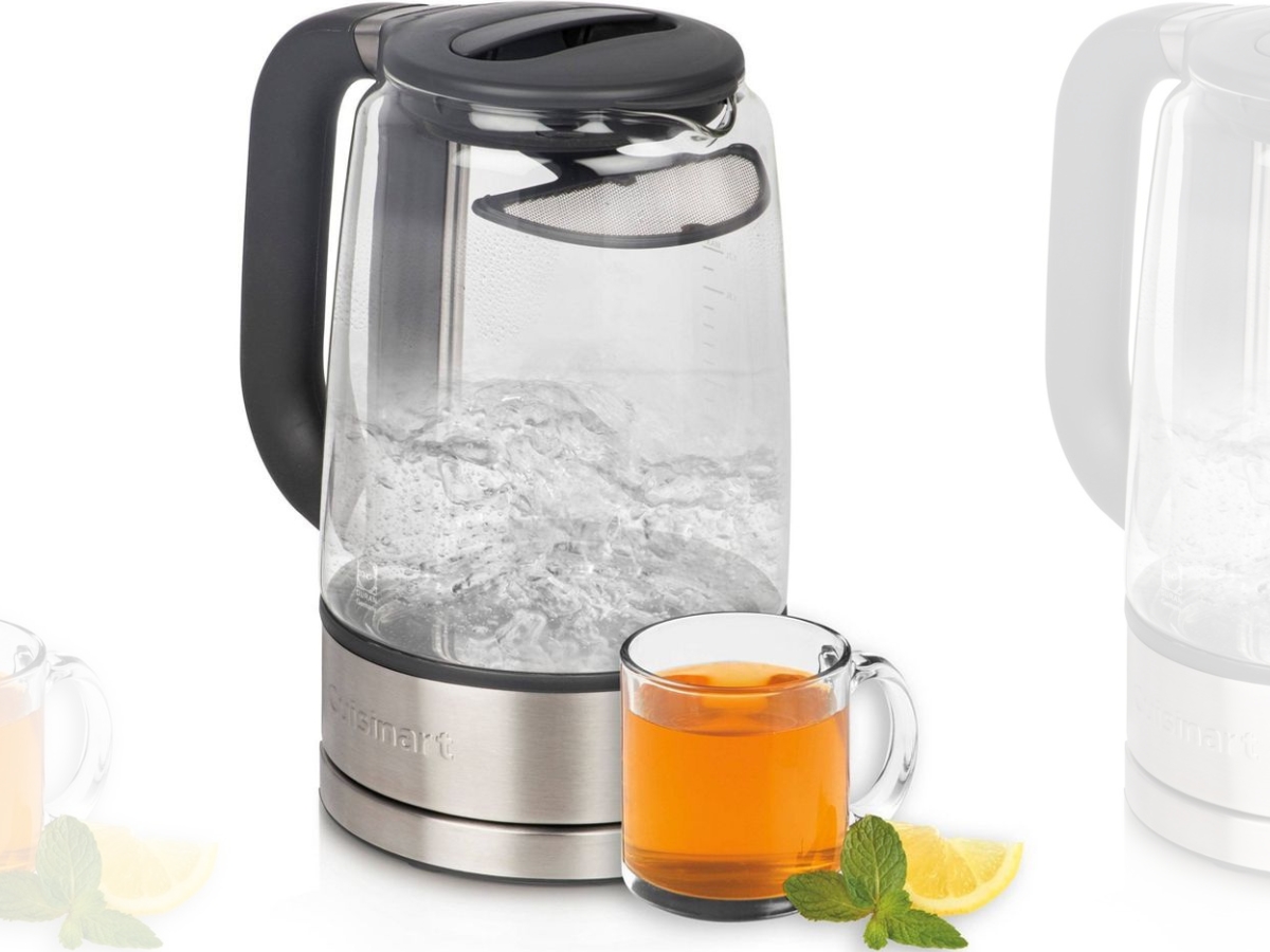 Cuisinart 1.7L Cordless Glass Electric Kettle in Stainless Steel