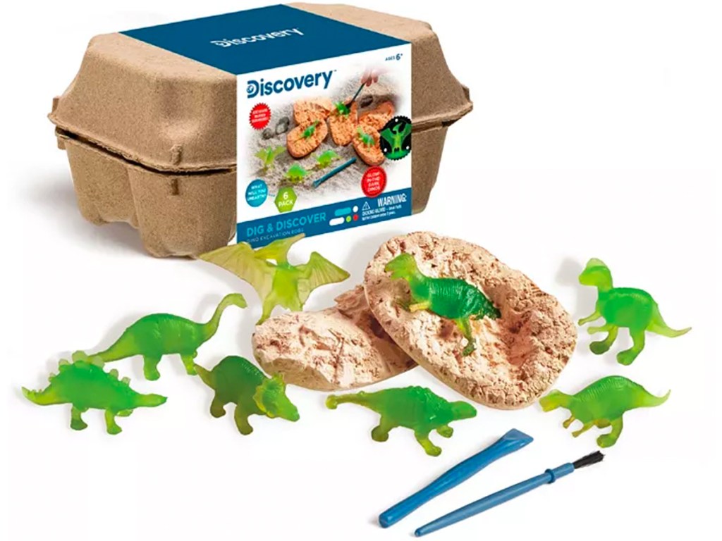 Discovery Dig and Discover Dinosaurs Excavation Eggs Set