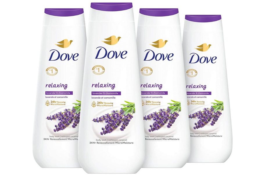 Dove Relaxing Lavender Oil & Chamomile Body Wash 20-oz. Bottle 4-Pack